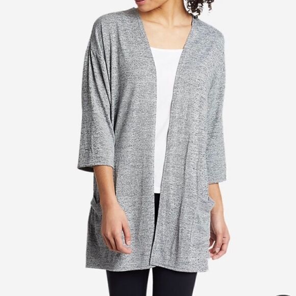 Eddie Bauer Highlight Collection Open Front Blue Cardigan - Picture 1 of 7